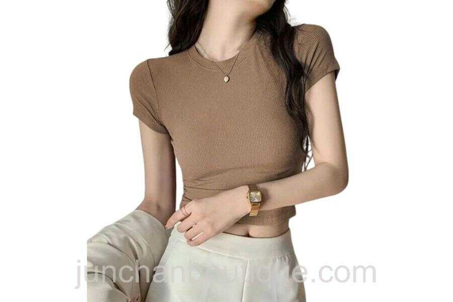 áo nữ trơn ôm body tay ngắn