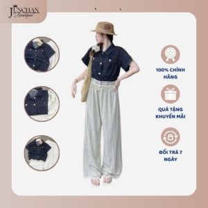 Set Áo Denim Tay Cánh Dơi