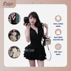 Váy bèo cổ tàu cúc bọc lên dáng siêu xinh - phong cách sang chảnh và cực kì quyễn rũ