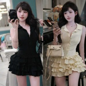 váy bèo cổ tàu
