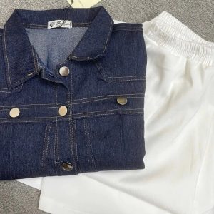 Set Áo Denim Tay Cánh Dơi