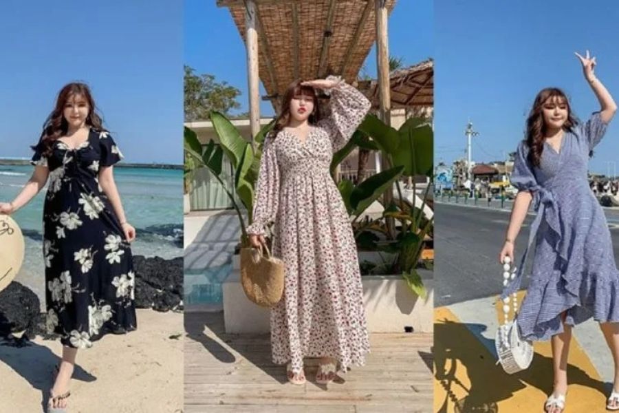 cách phối đồ đi biển cho nữ béo