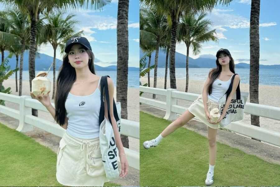 phối đồ đi biển nữ