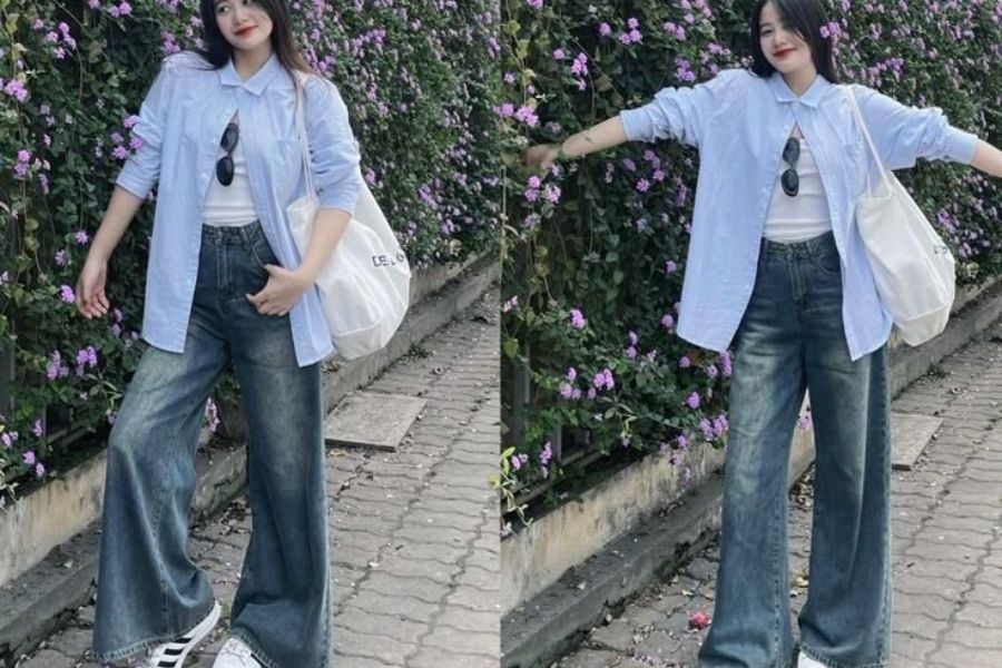 cách phối đồ nữ đi chơi với quần jean