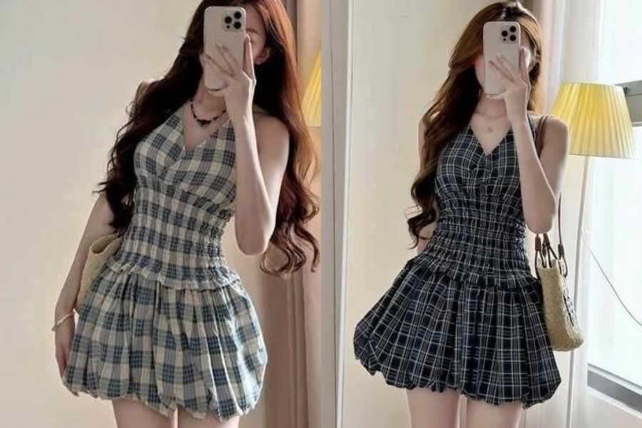 phối đồ đi biển cho người mập