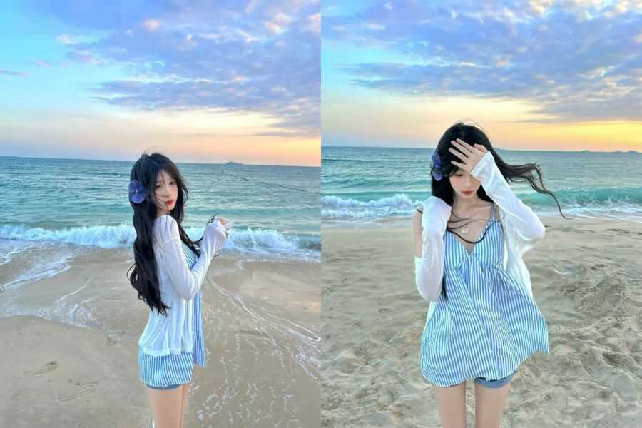 mix đồ trang phục đi biển