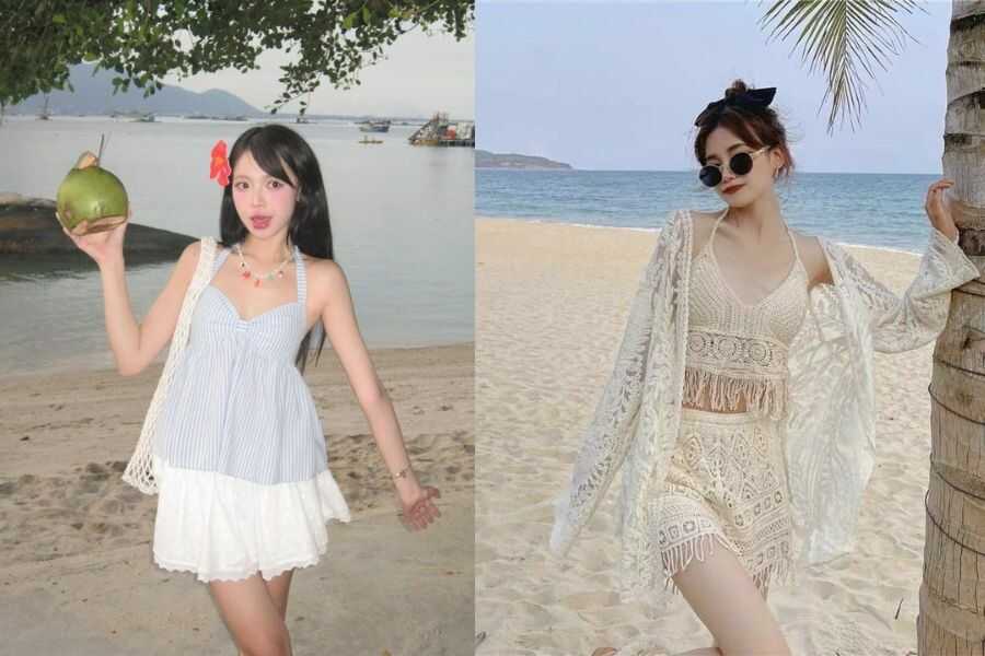 mix đồ trang phục đi biển