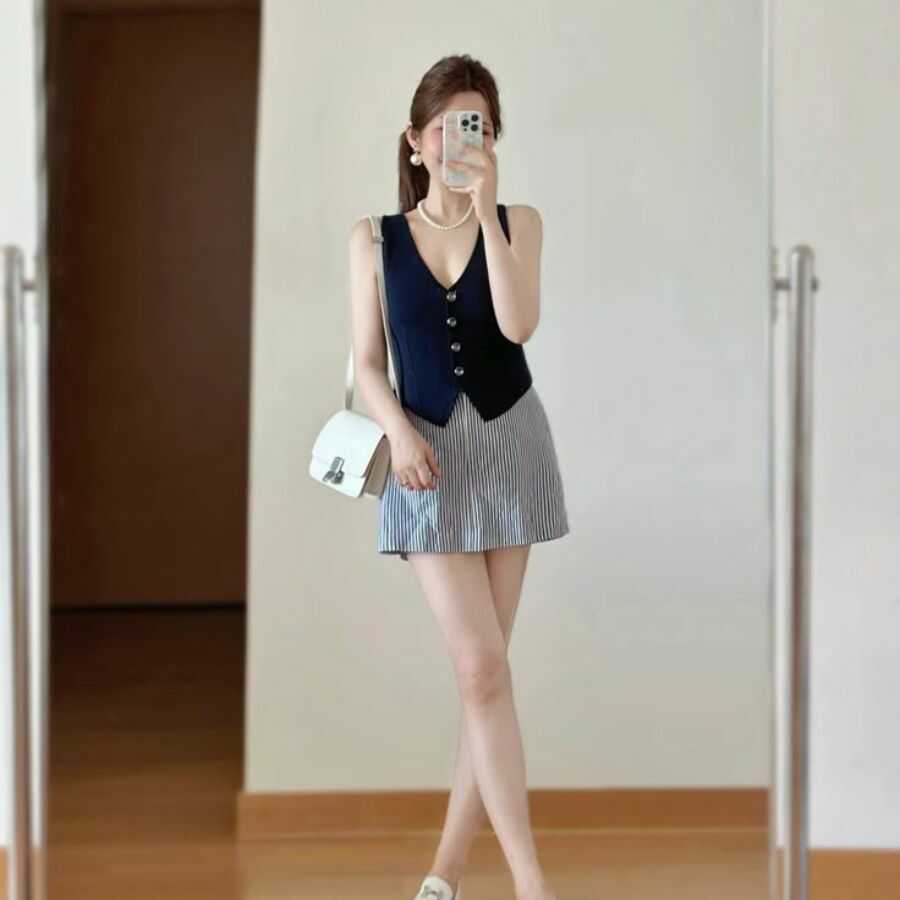 chân váy chữ a hàn quốc