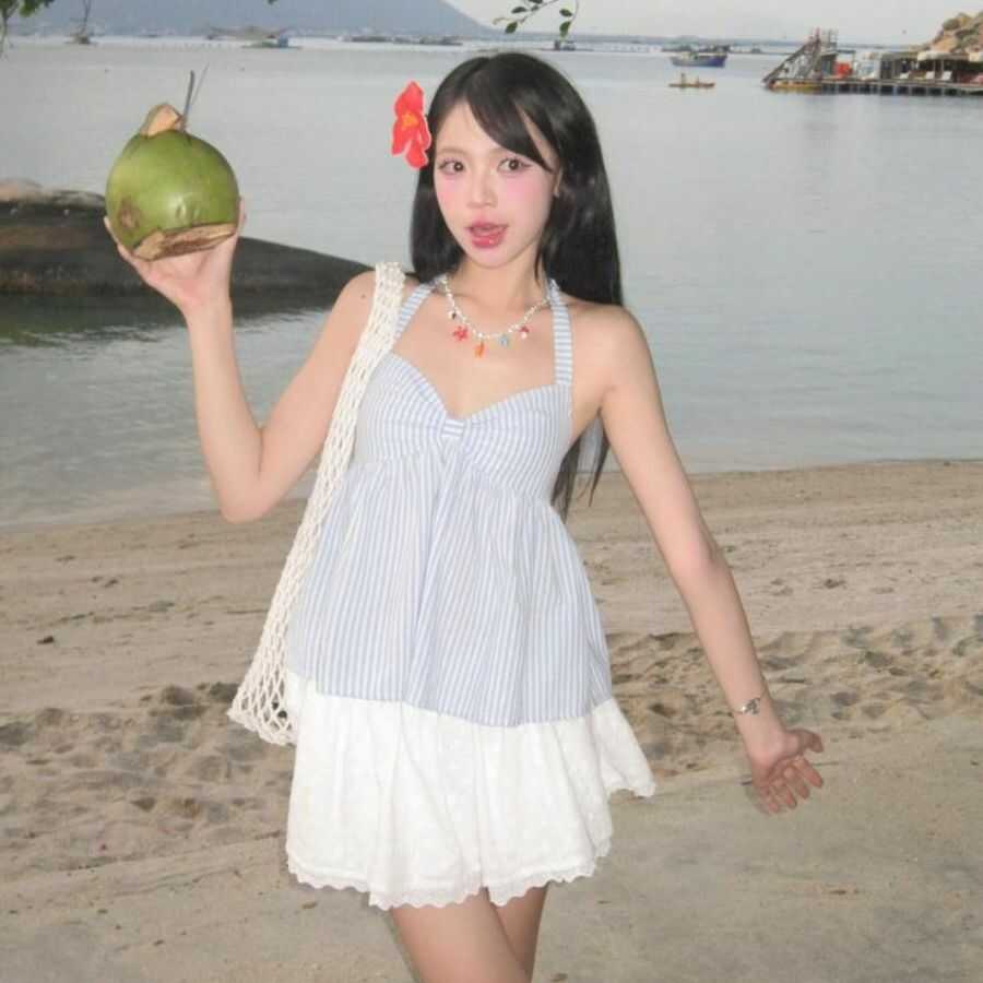 mix đồ trang phục đi biển